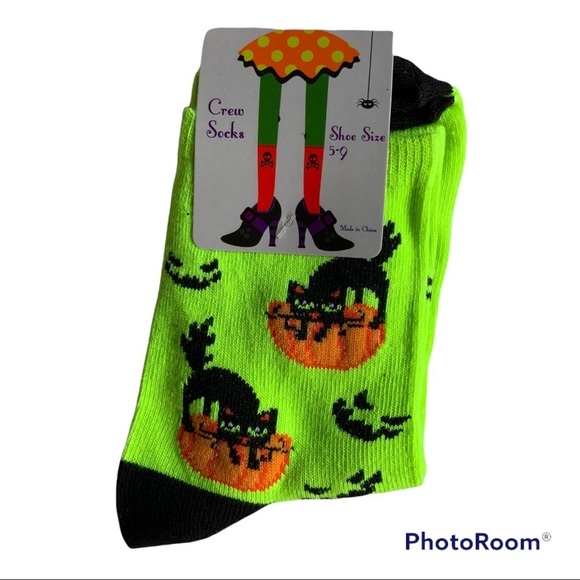 Halloween Socks Skeleton Silver Black Cat Socks Low Cut Unisex Bundle 2 … - Picture 3 of 11